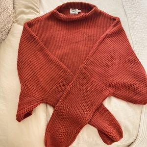 terracotta batwing cropped sweater
